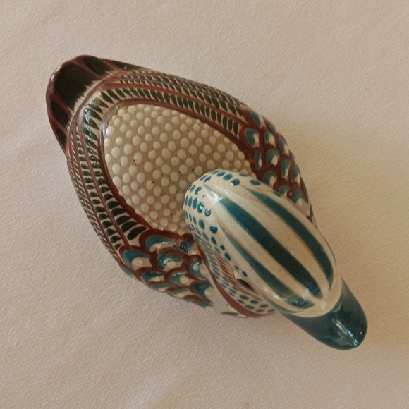Mexican Tonala Pottery Duck Hand Painted - Picture 5 of 8
